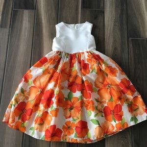 Girl's Taffeta Floral Dress.